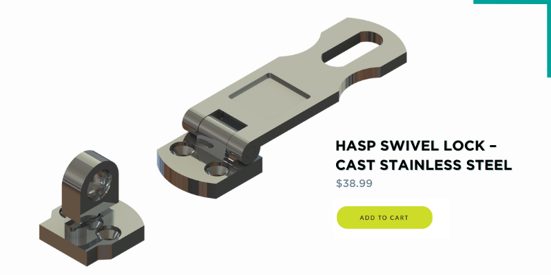 Hasp Swivel Lock – Cast Stainless Steel